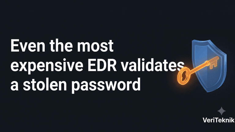 Even the most expensive EDR treats a stolen password as legitimate